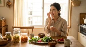 朝のスキンケアと発酵食品で内側から整える生活習慣