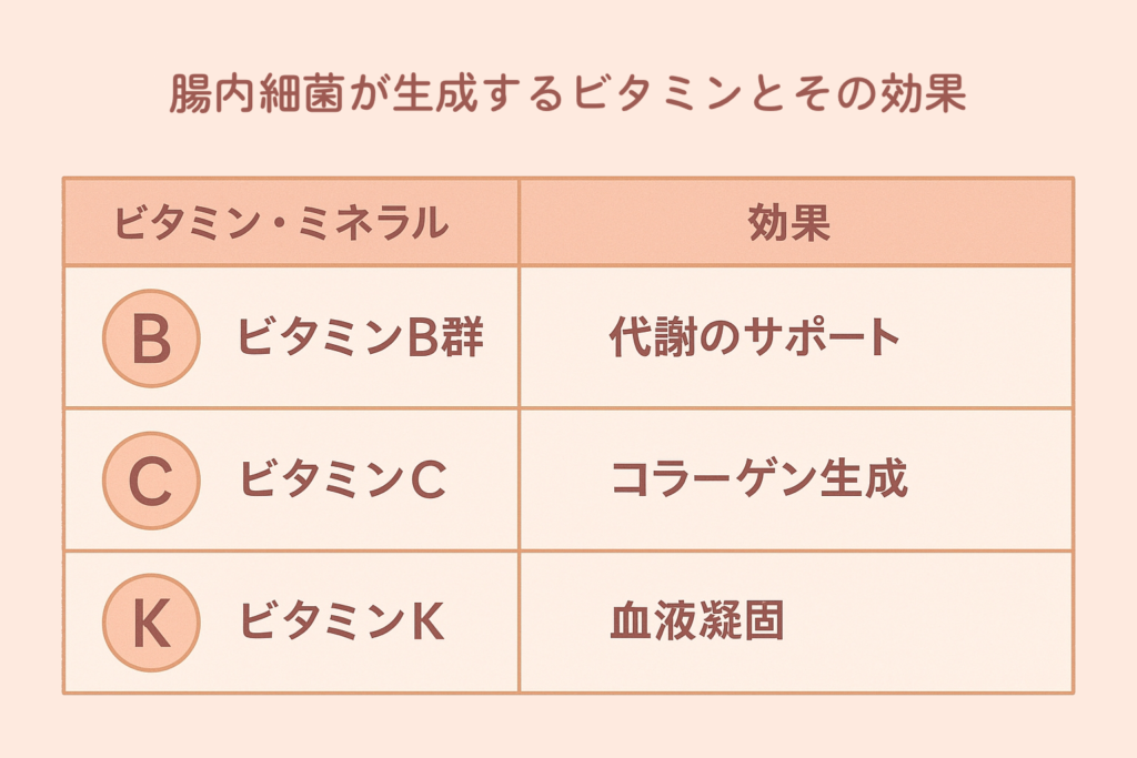 腸内細菌が生成するビタミンとその効果